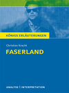 Buchcover Faserland von Christian Kracht. Textanalyse und Interpretation mit ausführlicher Inhaltsangabe und Abituraufgaben mit Lö