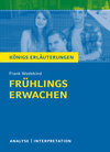 Buchcover Frühlings Erwachen von Frank Wedekind. Textanalyse und Interpretation mit ausführlicher Inhaltsangabe und Abituraufgaben
