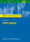 Buchcover Top Dogs von Urs Widmer. Textanalyse und Interpretation mit ausführlicher Inhaltsangabe und Abituraufgaben mit Lösungen.