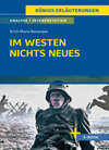 Buchcover Im Westen nichts Neues von Erich Maria Remarque - Textanalyse und Interpretation