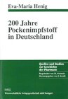 Buchcover 200 Jahre Pockenimpfstoff in Deutschland