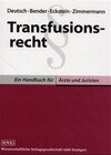 Buchcover Transfusionsrecht