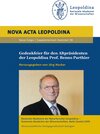 Buchcover Gedenkfeier für den Altpräsidenten der Leopoldina Prof. Benno Parthier