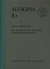 Buchcover Alt-Ägina / Die Kleinfunde aus dem Appolon-Heiligtum