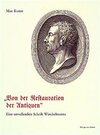 Buchcover Schriften und Nachlass / Von der Restauration der Antiquen