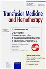 Buchcover Deutsche Gesellschaft für Transfusionsmedizin und Immunhämatologie