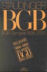 Buchcover J. von Staudingers Kommentar zum Bürgerlichen Gesetzbuch mit Einführungsgesetz... / * BGB-Synopse 1896-2000