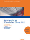 Buchcover Arbeitsrecht im öffentlichen Dienst 2012