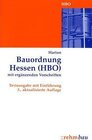 Buchcover Bauordnung Hessen (HBO) mit ergänzenden Vorschriften