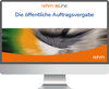 Buchcover Die öffentliche Auftragsvergabe online