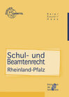 Buchcover Schul- und Beamtenrecht Rheinland-Pfalz