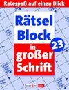Buchcover Rätselblock in grosser Schrift 23