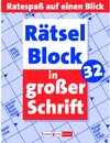 Buchcover Rätselblock in großer Schrift 32