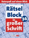 Buchcover Rätselblock in großer Schrift 36