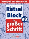 Buchcover Rätselblock in großer Schrift 40