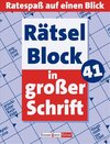 Buchcover Rätselblock in großer Schrift 41