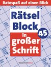 Buchcover Rätselblock in großer Schrift 45