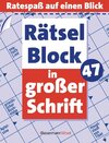 Buchcover Rätselblock in großer Schrift 47
