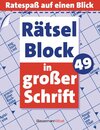 Buchcover Rätselblock in großer Schrift 49