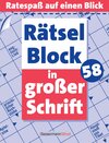 Buchcover Rätselblock in großer Schrift 58