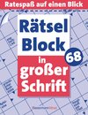 Buchcover Rätselblock in großer Schrift 68