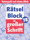 Buchcover Rätselblock in großer Schrift 78