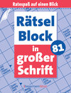 Buchcover Rätselblock in großer Schrift 81