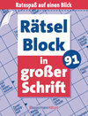 Buchcover Rätselblock in großer Schrift 91