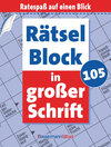 Buchcover Rätselblock in großer Schrift 105
