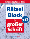 Buchcover Rätselblock in großer Schrift 113