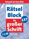 Buchcover Rätselblock in großer Schrift 137