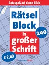 Buchcover Rätselblock in großer Schrift 140