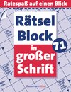 Buchcover Rätselblock in großer Schrift 71 - 5er VE