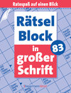 Buchcover Rätselblock in großer Schrift 83