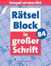 Buchcover Rätselblock in großer Schrift 84