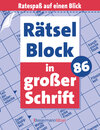Buchcover Rätselblock in großer Schrift 86