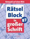 Buchcover Rätselblock in großer Schrift 87