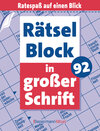 Buchcover Rätselblock in großer Schrift 92 (5 Exemplare à 2,99 €)