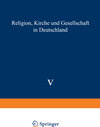 Buchcover Religion, Kirche und Gesellschaft in Deutschland