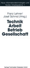 Buchcover Technik Arbeit Betrieb Gesellschaft
