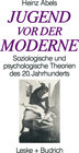 Buchcover Jugend vor der Moderne