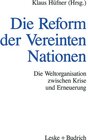 Buchcover Die Reform der Vereinten Nationen