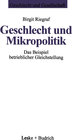 Buchcover Geschlecht und Mikropolitik