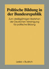 Buchcover Politische Bildung in der Bundesrepublik