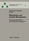 Buchcover Öffentliches und privates Management