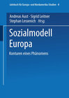 Buchcover Sozialmodell Europa