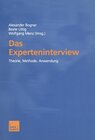 Buchcover Das Experteninterview