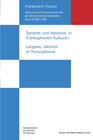 Buchcover Sprache und Identität in frankophonen Kulturen / Langues, identité et francophonie