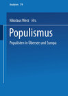Buchcover Populismus