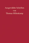 Buchcover Ausgewählte Schriften von Thomas Hillenkamp